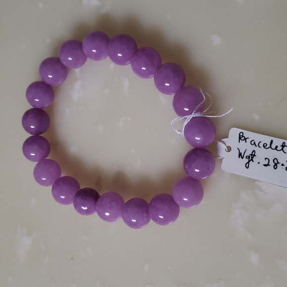 Natural Purple Pink Kunzite  crystal 10mm bracelet. - Picture 3 of 4